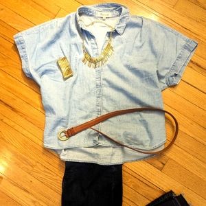 Vintage Women's Coach brown leather belt, medium